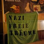 Transpi Aktion gegen Roviva